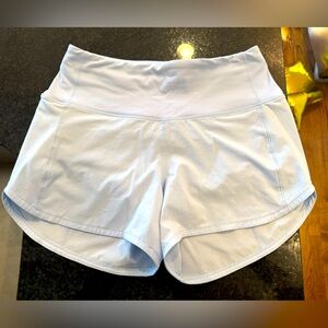 Lululemon speed up 4inch shorts in baby blue